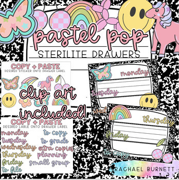 Preview of Pastel Pop Decor Bundle Sterilite Drawers