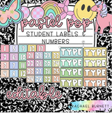 Pastel Pop Decor Bundle Student Labels and Numbers
