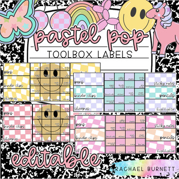 Preview of Pastel Pop Decor Bundle Toolbox Labels
