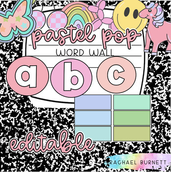 Preview of Pastel Pop Decor Bundle Word Wall