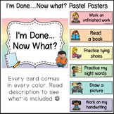 Pastel Pop I'm Done..Now what | Fast Finishers Posters