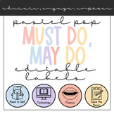 Pastel Pop Must Do, May Do Editable Labels