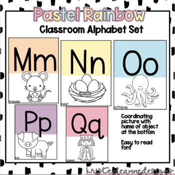 Pastel Primary Alphabet Posters