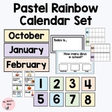 Pastel Rainbow Calendar & Days in School Set