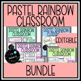 Pastel Rainbow Classroom Decor Bundle