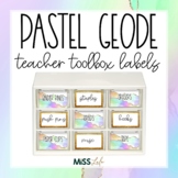 Pastel Rainbow Classroom Decor Teacher Toolbox Labels - Editable