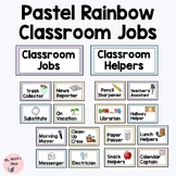 Pastel Rainbow Classroom Jobs Set