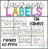 Classroom Labels | Pastel Rainbow Collection