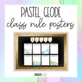 Pastel Rainbow Classroom Rules & Expectations Editable Posters