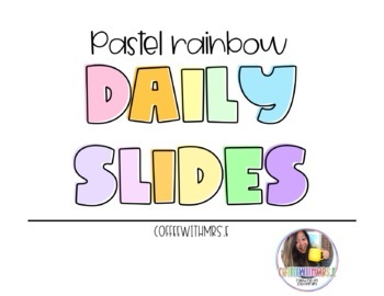 Preview of Pastel Rainbow Daily Slides
