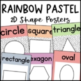 Pastel Rainbow Dalmatian 2D Shape Posters | Classroom Decor