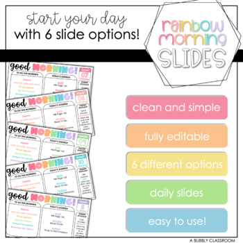 Preview of Pastel Rainbow Morning Slides