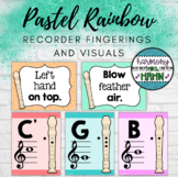 Pastel Rainbow Music Classroom Recorder Visuals