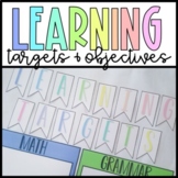 Pastel Rainbow Objectives and Learning Targets Display