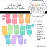 Pastel Rainbow Popsicle Birthday Display
