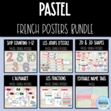 Pastel Rainbow Posters Bundle (French)