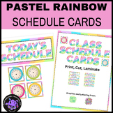 Pastel Rainbow Schedule Cards