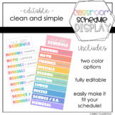 Pastel Rainbow Schedule Display 
