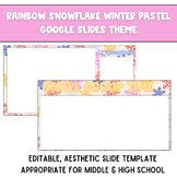 Pastel Rainbow Snowflake Google Slide Theme
