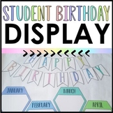 Pastel Rainbow Student Birthday Display