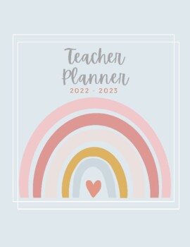 Preview of Pastel Rainbow Teacher Planner 2022-2023