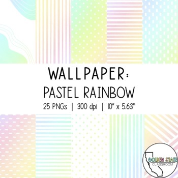 Preview of Pastel Rainbow Wallpaper & Slide Backgrounds