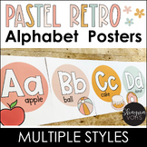 Pastel Retro Alphabet Posters - Pastel Alphabet with Pictures