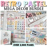 Pastel Retro Classroom Decor Kit GROWING Bundle