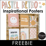 Pastel Retro Inspirational Classroom Posters Free