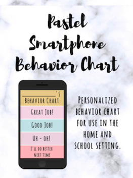 Preview of Positive Behavior Management: Smartphone Behavior Chart Classroom Clip Chart RTI