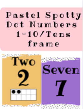 Preview of Pastel Spotty Black & White Dots Numbers