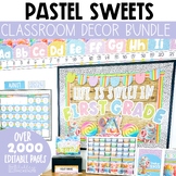 Calm Colors Classroom Decor | Editable Pastel Sweets Class