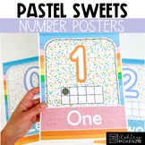 Pastel Sweets Classroom Decor | Number Posters - Editable!