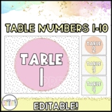 Pastel Table Numbers 1-10