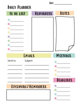 Pastel Teacher Priority Planner (Letter) by EthosEducational | TPT