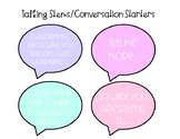 Pastel Watercolor Sentence Stems Conversation Starters