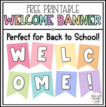 Pastel Welcome Banner FREEBIE! by Rock Solid Reading | TPT