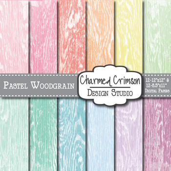 Color Crush #35 {wooden}-10 wood-patterned digital papers, instant download, 12x12 inch, printable :