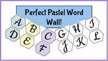 Preview of Pastel Word Wall Display for the Primary Classroom