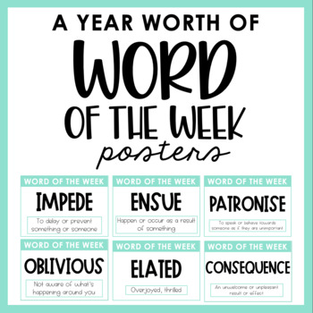 Preview of WORD OF THE WEEK POSTERS
