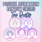 Pastel affirmation circels, Positive station mirror, Octob