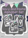 Pastel and Navy Stripes Classroom Alphabet