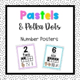 Pastels and Polka Dots Number Posters