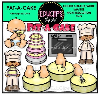 Preview of Pat A Cake Nursery Rhyme Clip Art Bundle {Educlips Clipart}