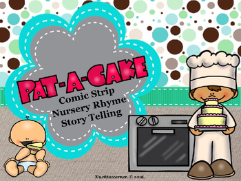 Preview of Pat-a-Cake Baker's Man Comic Strip Nursery Rhyme Story Telling - PPT Ed.