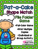 Pat-a-Cake Shape Match File Folder Game