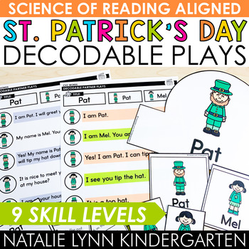Preview of Pat the Leprechaun St. Patrick's Day Decodable Partner Plays Science of Reading