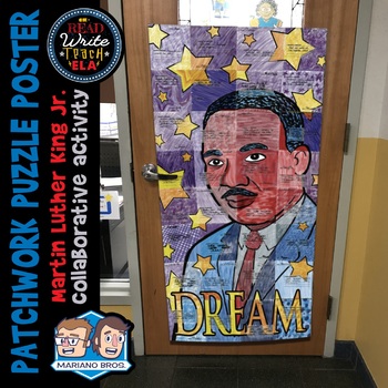 Preview of Patchwork Puzzle Poster: A Martin Luther King Day Collaborative Activity