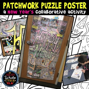 Preview of Patchwork Puzzle Poster: A New Year's Collaborative Activity