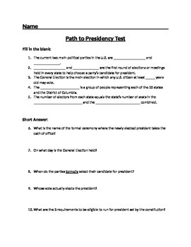 Preview of Path to Presidency Test